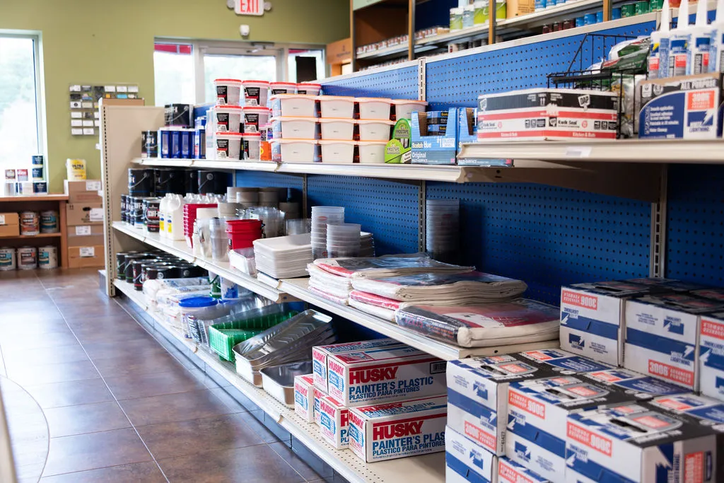 Supplies for painting at Short Carpet ONe 